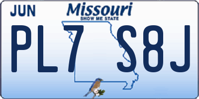 MO license plate PL7S8J