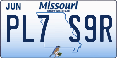 MO license plate PL7S9R