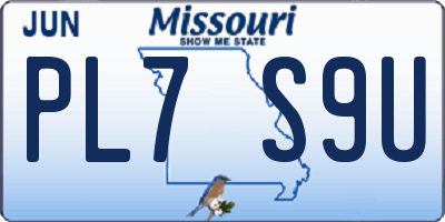 MO license plate PL7S9U