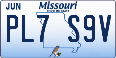 MO license plate PL7S9V