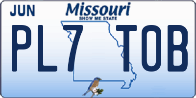 MO license plate PL7T0B
