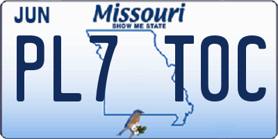 MO license plate PL7T0C
