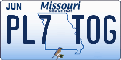 MO license plate PL7T0G