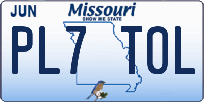 MO license plate PL7T0L