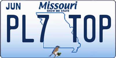 MO license plate PL7T0P