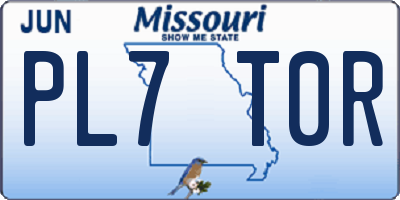 MO license plate PL7T0R