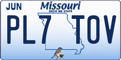 MO license plate PL7T0V
