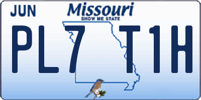 MO license plate PL7T1H