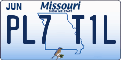 MO license plate PL7T1L
