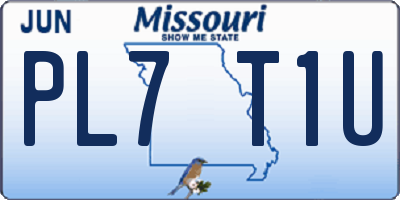 MO license plate PL7T1U