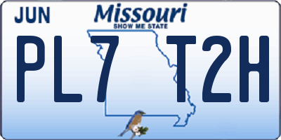 MO license plate PL7T2H