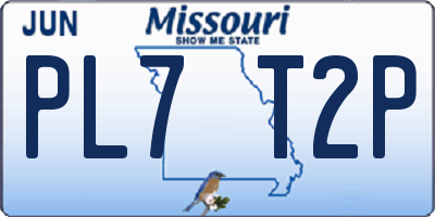 MO license plate PL7T2P