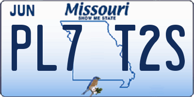 MO license plate PL7T2S