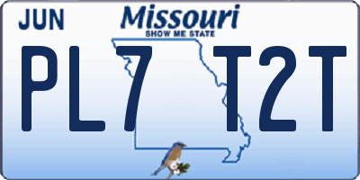 MO license plate PL7T2T