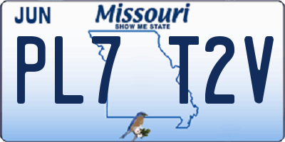 MO license plate PL7T2V