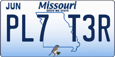 MO license plate PL7T3R