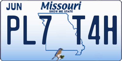 MO license plate PL7T4H