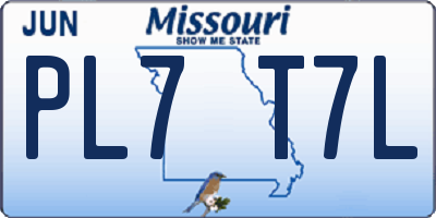 MO license plate PL7T7L