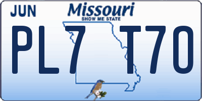 MO license plate PL7T7O