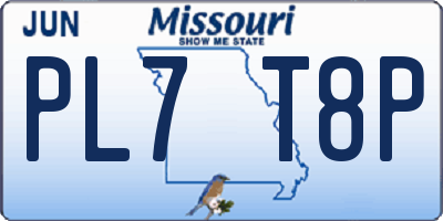 MO license plate PL7T8P
