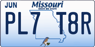 MO license plate PL7T8R