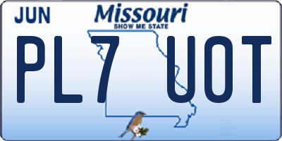 MO license plate PL7U0T