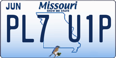 MO license plate PL7U1P
