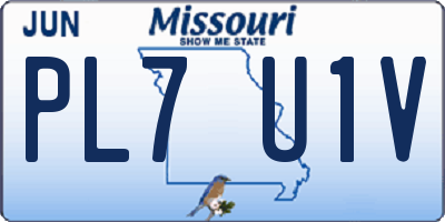 MO license plate PL7U1V