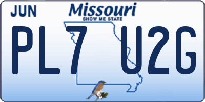 MO license plate PL7U2G