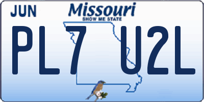 MO license plate PL7U2L