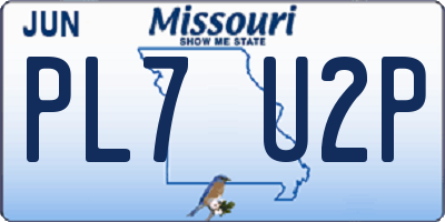 MO license plate PL7U2P