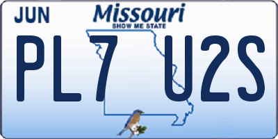 MO license plate PL7U2S