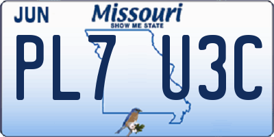 MO license plate PL7U3C