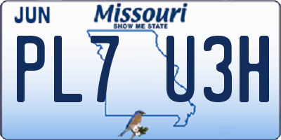 MO license plate PL7U3H