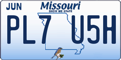 MO license plate PL7U5H