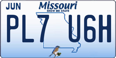 MO license plate PL7U6H