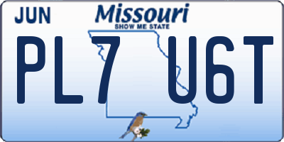 MO license plate PL7U6T