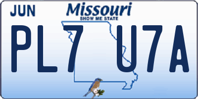 MO license plate PL7U7A