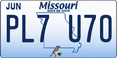 MO license plate PL7U7O