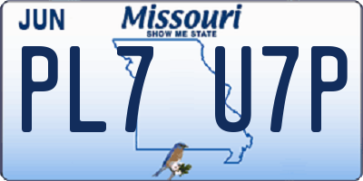 MO license plate PL7U7P