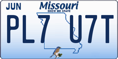 MO license plate PL7U7T