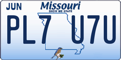 MO license plate PL7U7U