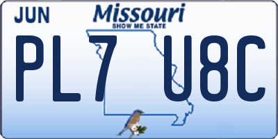 MO license plate PL7U8C