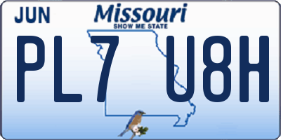MO license plate PL7U8H
