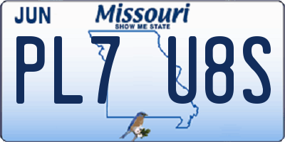 MO license plate PL7U8S