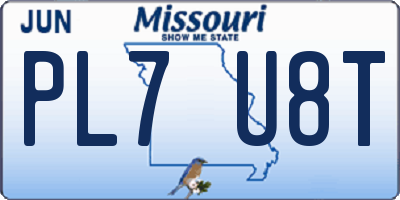 MO license plate PL7U8T