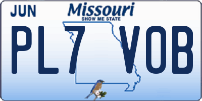 MO license plate PL7V0B
