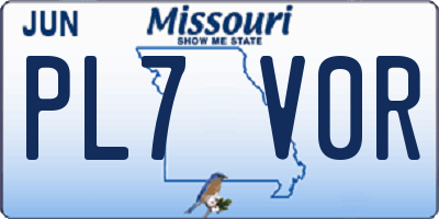 MO license plate PL7V0R