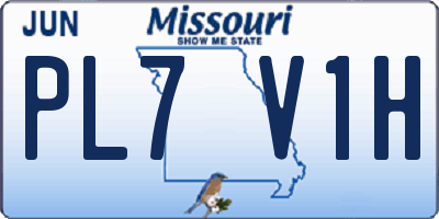 MO license plate PL7V1H