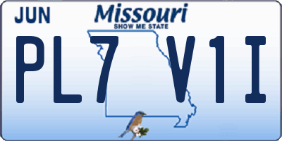 MO license plate PL7V1I